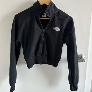 NORTH FACE cropped black jacket